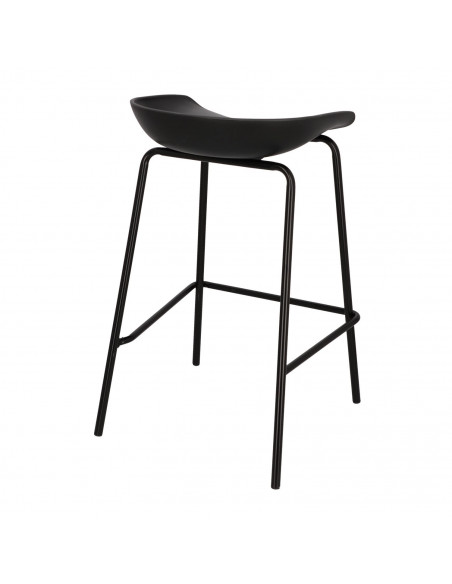 INTESI STOŁEK BAROWY GREGO CZARNY 65 CM