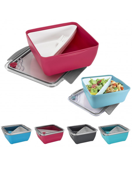 INTESI LUNCH BOX DIVIDED Z WIDELCEM 2,6L         NIEBIESKI CIEMNY