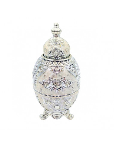 Jajo Fabergé białe srebrne zdobione SRWS