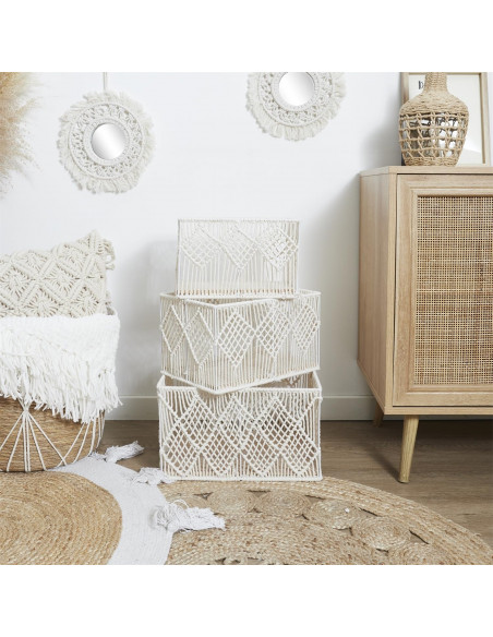 INTESI ZESTAW 3 KOSZY BOHO