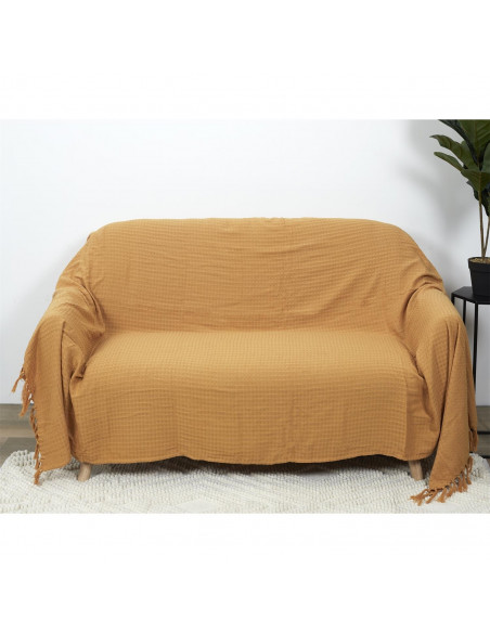 INTESI NARZUTA NA ŁÓŻKO WAFLOWANA 170X250 CM     ŻÓŁTA