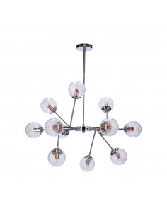 CANDELLUX BEST LAMPA WISZĄCA 12X40W E14 CHROM+MIEDŹ 30-64806