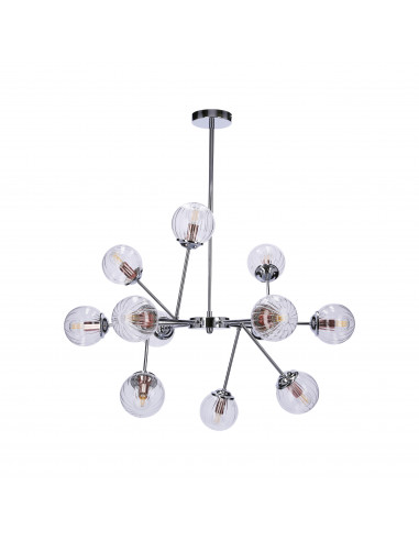 CANDELLUX BEST LAMPA WISZĄCA 12X40W E14 CHROM+MIEDŹ 30-64806