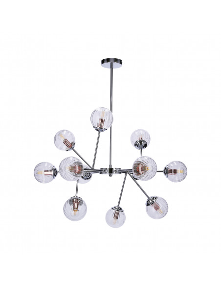 CANDELLUX BEST LAMPA WISZĄCA 12X40W E14 CHROM+MIEDŹ 30-64806