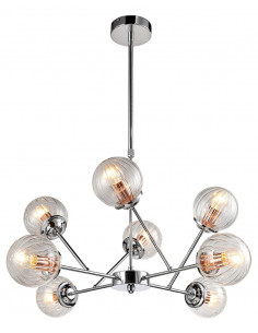 CANDELLUX BEST LAMPA WISZĄCA 8X40W E14 CHROM+MIEDŹ 38-67289