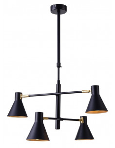 CANDELLUX LESS LAMPA WISZĄCA 4X40W E14 CZARNY MATOWY 34-72689