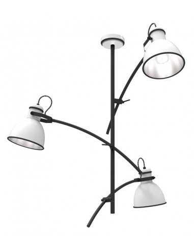 CANDELLUX ZUMBA LAMPA WISZĄCA 3X60W E27 BIAŁY+CZARNY 33-72061
