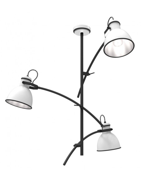 CANDELLUX ZUMBA LAMPA WISZĄCA 3X60W E27 BIAŁY+CZARNY 33-72061