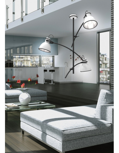 CANDELLUX ZUMBA LAMPA WISZĄCA 3X60W E27 BIAŁY+CZARNY 33-72061