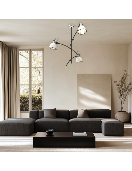 CANDELLUX ZUMBA LAMPA WISZĄCA 3X60W E27 BIAŁY+CZARNY 33-72061
