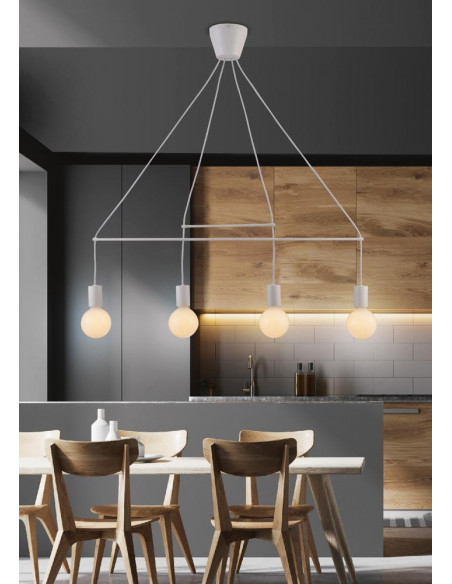 CANDELLUX ALTO LAMPA WISZĄCA 4X40W E27 BIAŁY MATOWY 34-70906