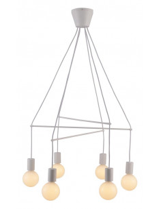 CANDELLUX ALTO LAMPA WISZĄCA 6X40W E27 BIAŁY MATOWY 36-70920