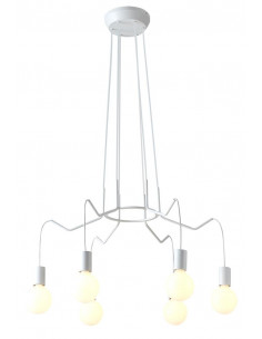 CANDELLUX BASSO LAMPA WISZĄCA 6X40W E27 BIAŁY MATOWY 36-71026