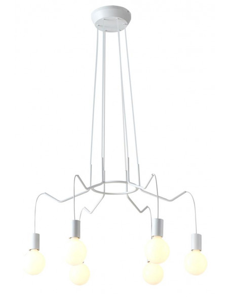 CANDELLUX BASSO LAMPA WISZĄCA 6X40W E27 BIAŁY MATOWY 36-71026