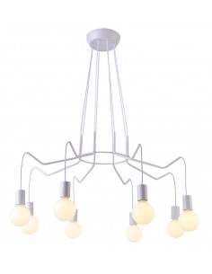 CANDELLUX BASSO LAMPA WISZĄCA 8X40W E27 BIAŁY MATOWY 38-71040