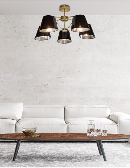 CANDELLUX CORTEZ LAMPA WISZĄCA 5X40W E14 PATYNA 35-54999