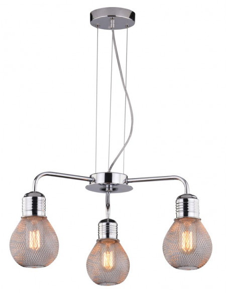 CANDELLUX GLIVA LAMPA WISZĄCA 3X60W E27 CHROM (BEZ ŻARÓWEK) 33-58539