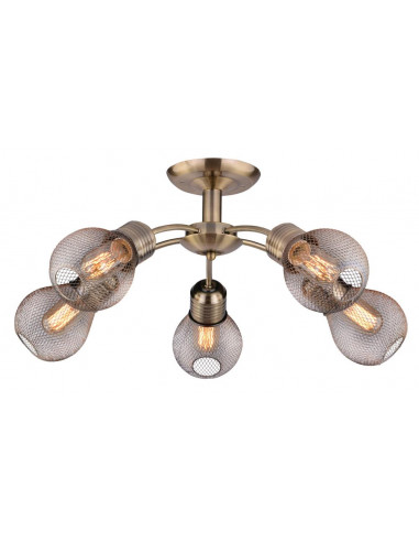 CANDELLUX GLIVA LAMPA WISZĄCA 5X60W E27 PATYNA  (BEZ ŻARÓWEK) 35-56603