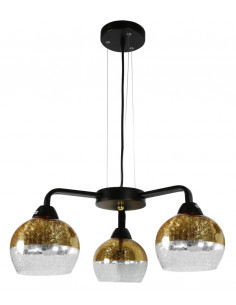 CANDELLUX CROMINA GOLD LAMPA WISZĄCA 3X60W E27 CZARNY 33-57259