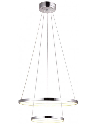 CANDELLUX LUNE LAMPA WISZĄCA 50 OKRĄGŁY PODWÓJNY 40W LED 4000K CHROM 32-64769