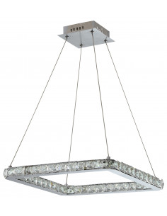 CANDELLUX LORDS LAMPA WISZĄCA KWADRAT 42X42 24W LED CHROM 31-34854