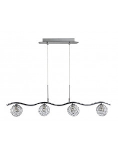 CANDELLUX STARLET LAMPA WISZĄCA 4X40W G9 CHROM/TRANSPARENT 34-85750