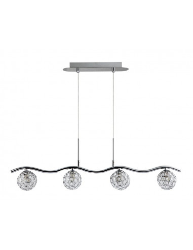 CANDELLUX STARLET LAMPA WISZĄCA 4X40W G9 CHROM/TRANSPARENT 34-85750