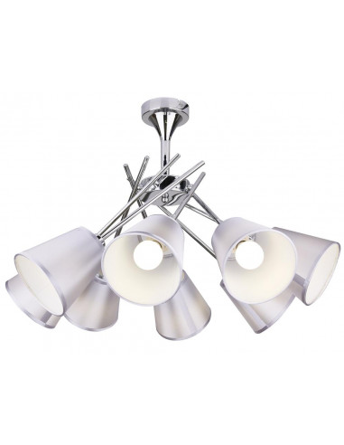 CANDELLUX VOX LAMPA WISZĄCA 8X40W E14 CHROM Z ABAŻUREM 38-70647