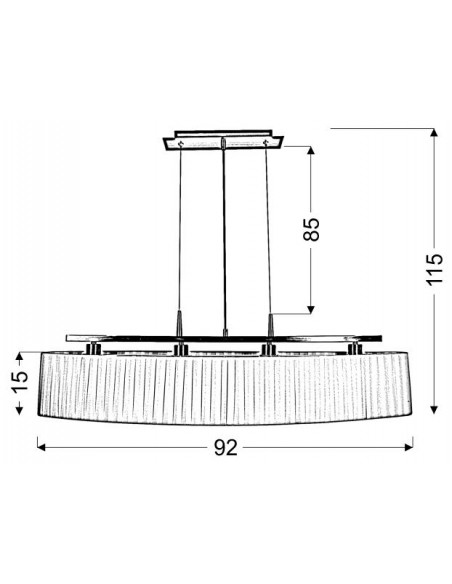 CANDELLUX BERG LAMPA WISZĄCA 4X40W E14 PATYNA ABAŻUR BIAŁY 34-45218