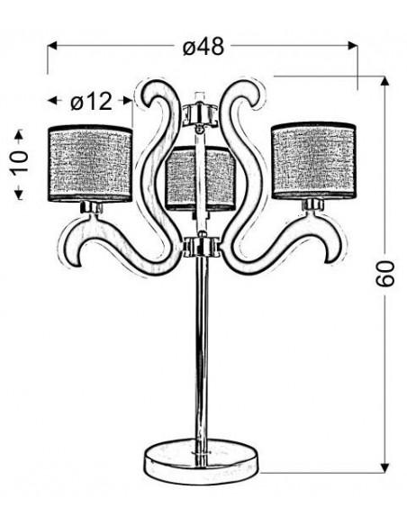CANDELLUX AMBROSIA 3 LAMPA GABINETOWA 3X40W E14 + 18,4W LED MIEDZIANY 43-33925