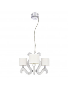 CANDELLUX AMBROSIA 1 LAMPA WISZĄCA 3X40W E14 + 18,4W LED CHROM 33-33895