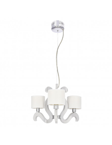 CANDELLUX AMBROSIA 1 LAMPA WISZĄCA 3X40W E14 + 18,4W LED CHROM 33-33895