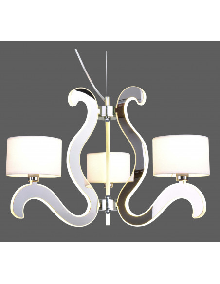 CANDELLUX AMBROSIA 1 LAMPA WISZĄCA 3X40W E14 + 18,4W LED CHROM 33-33895