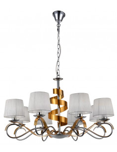 CANDELLUX DENIS LAMPA WISZĄCA 8X40W E14 CHROM/ZŁOTY 38-23469