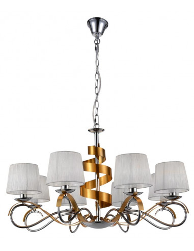 CANDELLUX DENIS LAMPA WISZĄCA 8X40W E14 CHROM/ZŁOTY 38-23469