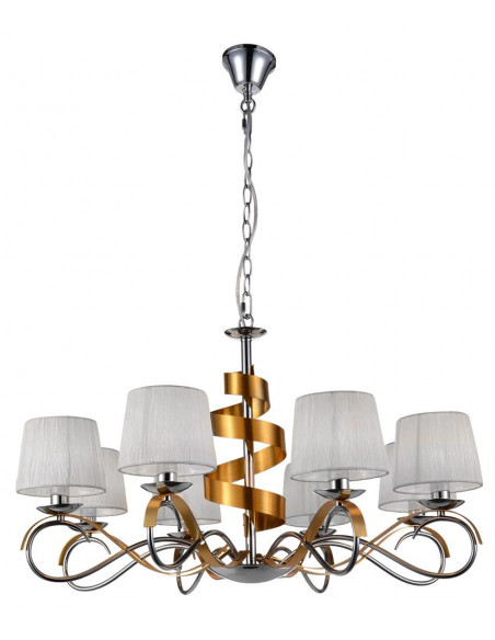 CANDELLUX DENIS LAMPA WISZĄCA 8X40W E14 CHROM/ZŁOTY 38-23469