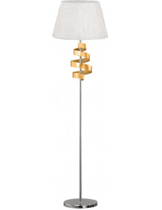 CANDELLUX DENIS LAMPA PODŁOGOWA 1X60W E27 CHROM/ZŁOTY 51-23506