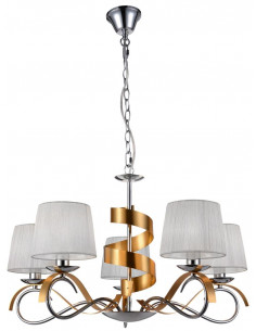 CANDELLUX DENIS LAMPA WISZĄCA 5X40W E14 CHROM/ZŁOTY 35-23445