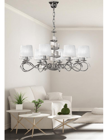 CANDELLUX DENIS LAMPA WISZĄCA 8X40W E14 CHROM 38-23452