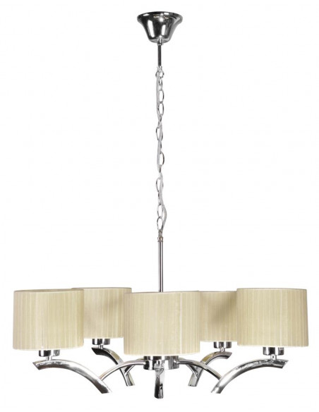 CANDELLUX DRAGA LAMPA WISZĄCA 5X60W E27 KREMOWY 35-04222
