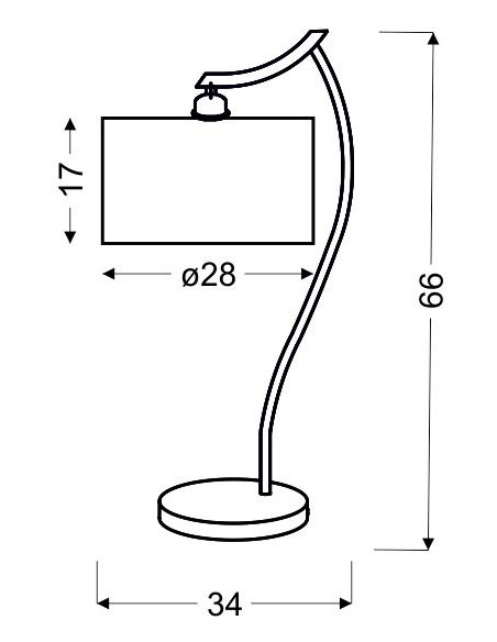 CANDELLUX DRAGA LAMPA GABINETOWA 1X60W E27 KREMOWY 41-04239