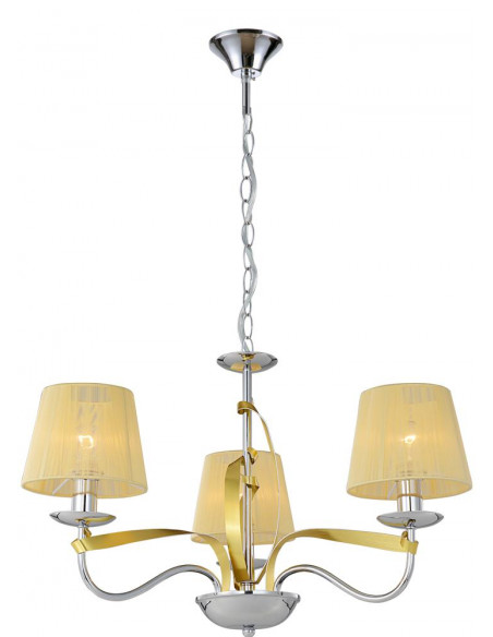 CANDELLUX DIVA LAMPA WISZĄCA 3X40W E14 CHROM/ZŁOTY 33-55057