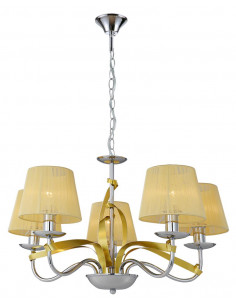 CANDELLUX DIVA LAMPA WISZĄCA 5X40W E14 CHROM/ZŁOTY 35-55064