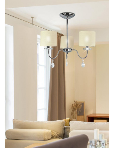 CANDELLUX ESTERA LAMPA WISZĄCA 3X40W E14 CHROM 33-11664