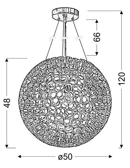 CANDELLUX ABROS LAMPA WISZĄCA 50 1X60W E27 MIEDZIANY 31-09074
