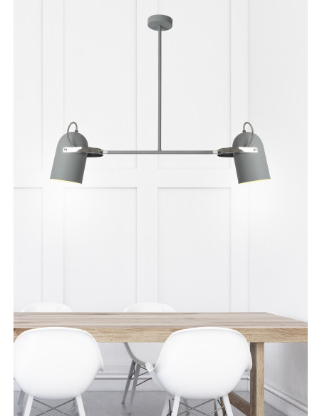 CANDELLUX GRAY LAMPA WISZĄCA 2X40W E27 SZARY 32-66510