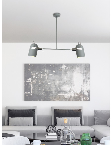 CANDELLUX GRAY LAMPA WISZĄCA 2X40W E27 SZARY 32-66510
