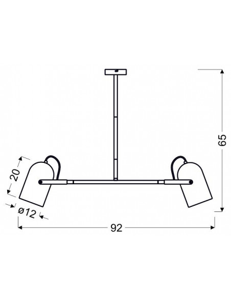 CANDELLUX GRAY LAMPA WISZĄCA 2X40W E27 SZARY 32-66510