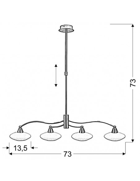 CANDELLUX ELISA LAMPA WISZĄCA 4X40W G9 SATYNA-NIKIEL+BIAŁE SZKŁO PROMOCJA 34-05994