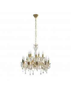 CANDELLUX MARIA TERESA LAMPA WISZĄCA 15X40W E14 ZŁOTY 30-95810